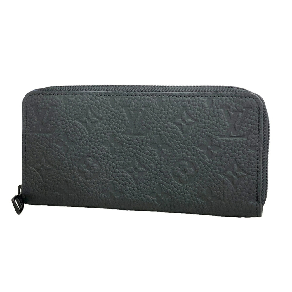 Louis Vuitton Monogram Taurillon Zippy Wallet Horizontal M11721 Black Men's Long